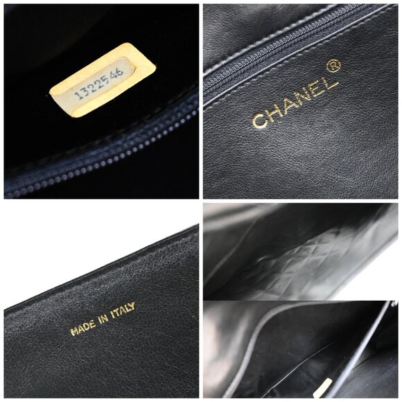 CHANEL CC Matelasse 23 Fll Flap Chain Shoulder Bag Leather Black GHW - Picture 16 of 16